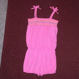 Toddler girl spaghetti strap romper